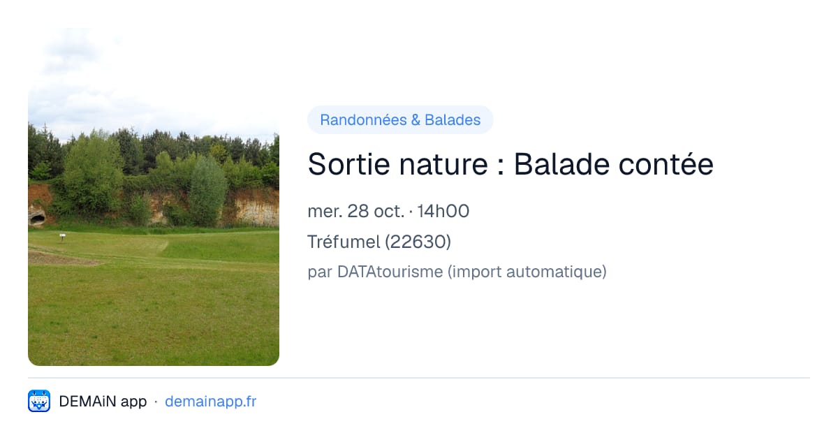 Sortie nature : Balade contée — Tréfumel