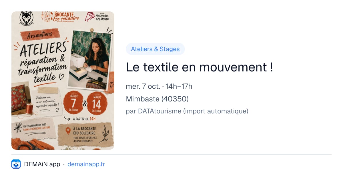 Le textile en mouvement ! — Mimbaste