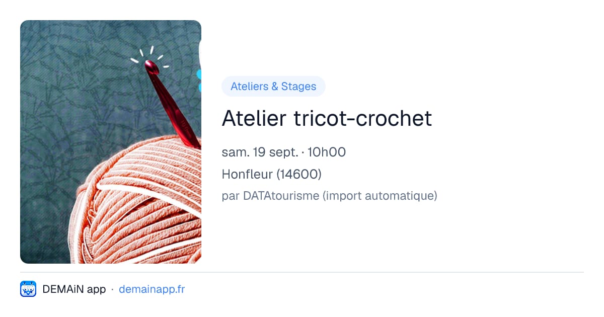 Atelier tricot-crochet — Honfleur