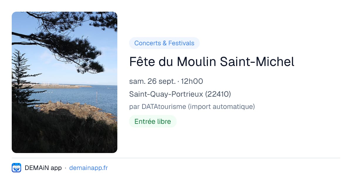 Fête du Moulin Saint-Michel — Saint-Quay-Portrieux