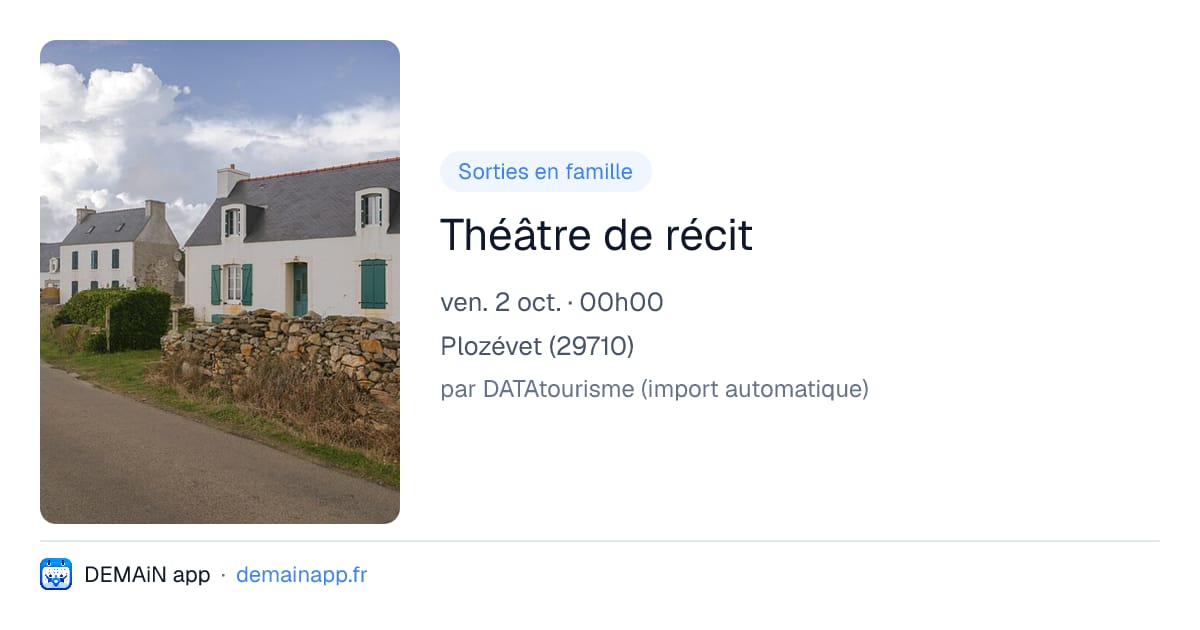 Théâtre de récit — Plozévet