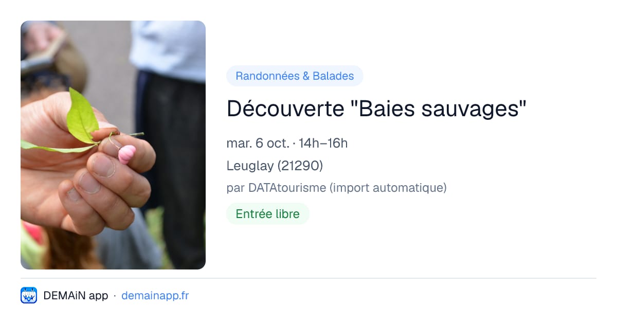 Découverte "Baies sauvages" — Leuglay