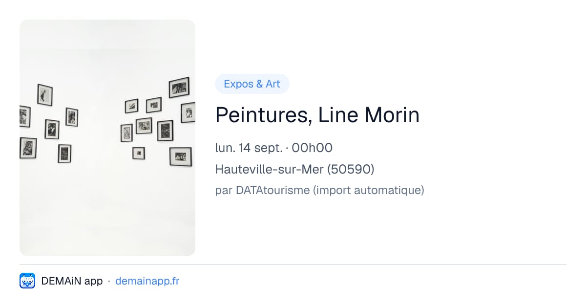 Peintures, Line Morin — Hauteville-sur-Mer