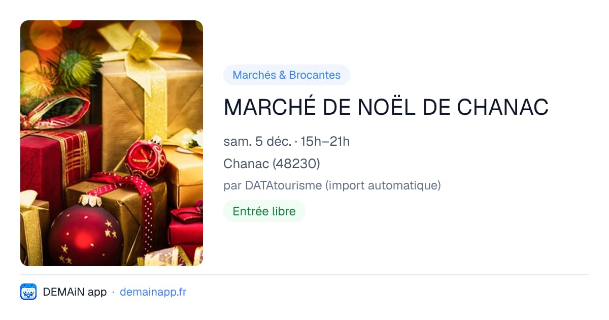 MARCHÉ DE NOËL DE CHANAC — Chanac