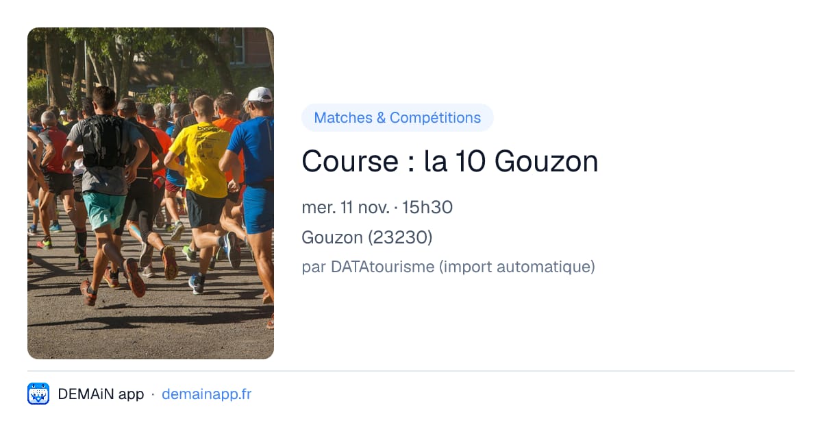 Course : la 10 Gouzon — Gouzon