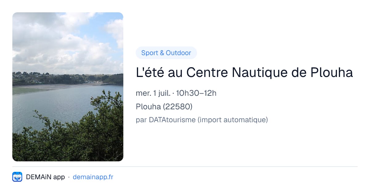 L'été au Centre Nautique de Plouha — Plouha