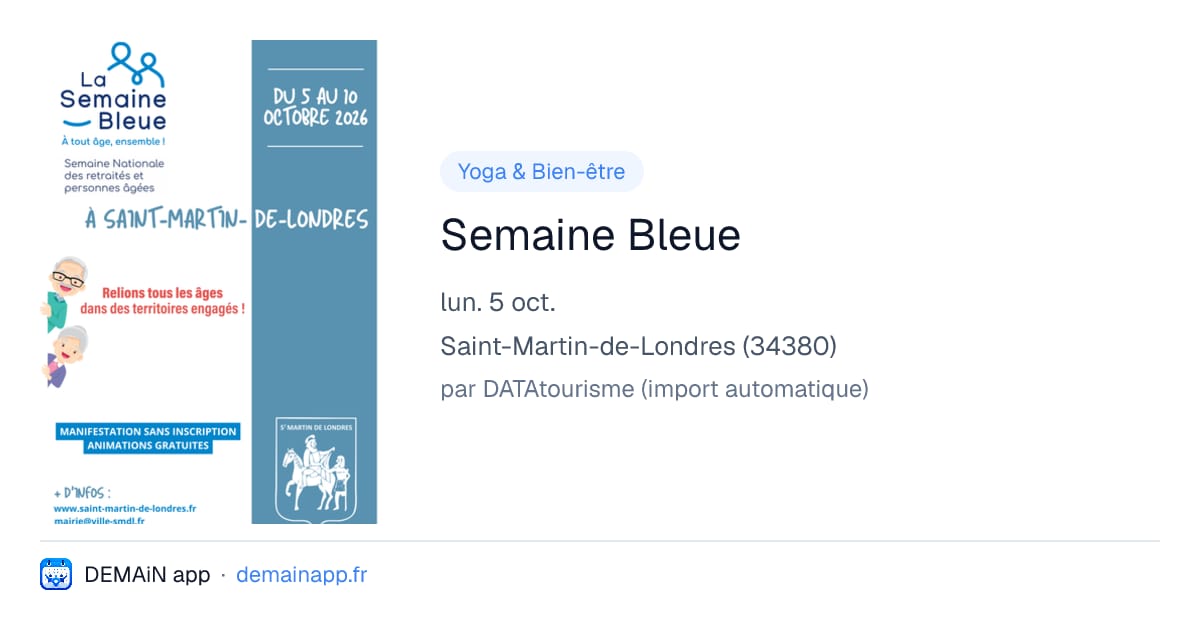 Semaine Bleue — Saint-Martin-de-Londres