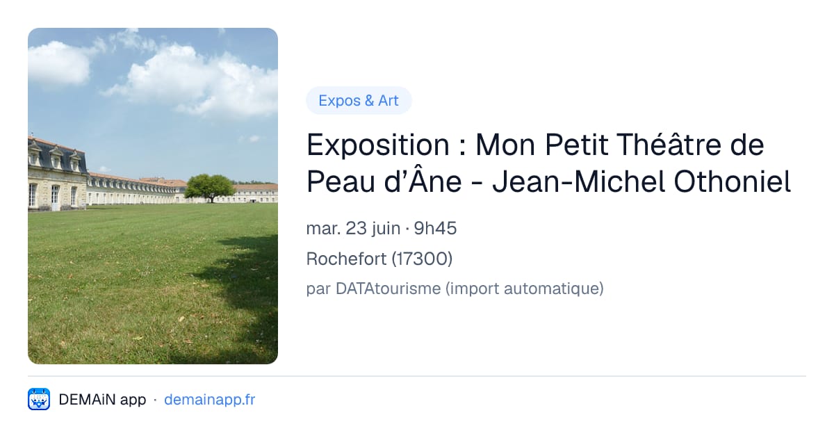 Exposition : Mon Petit Théâtre de Peau d’Âne - Jean-Michel Othoniel — Rochefort