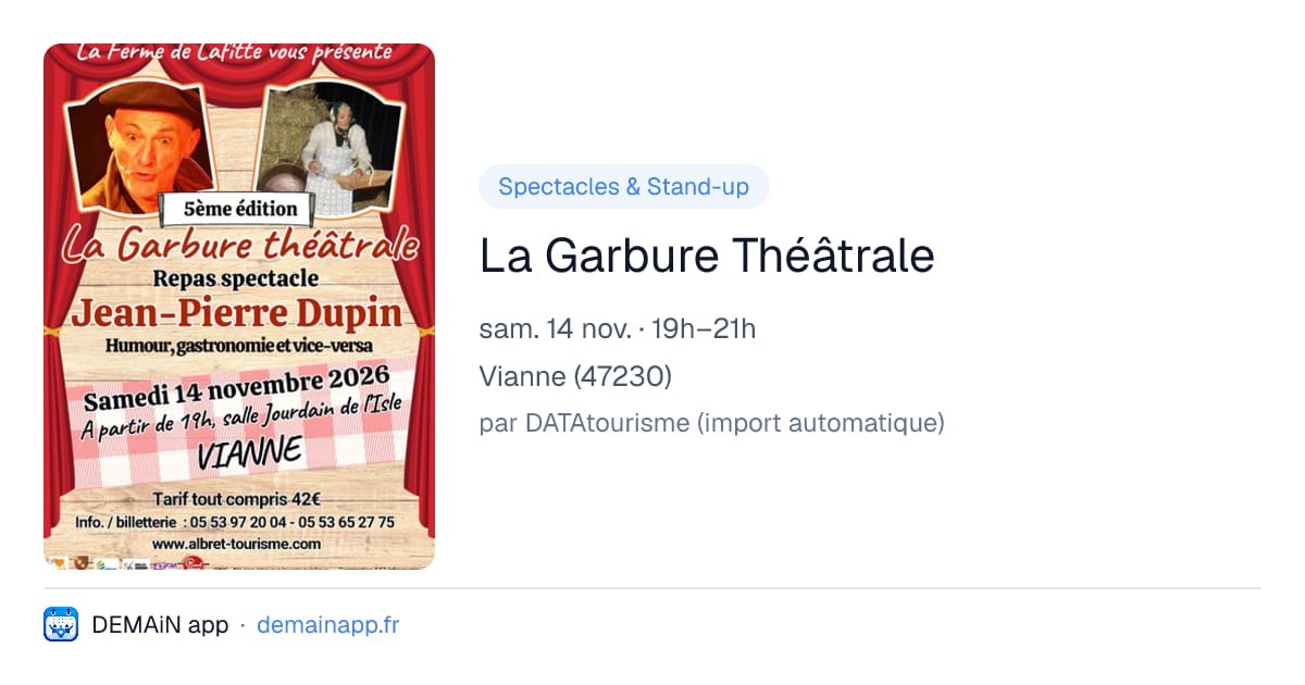 La Garbure Théâtrale — Vianne
