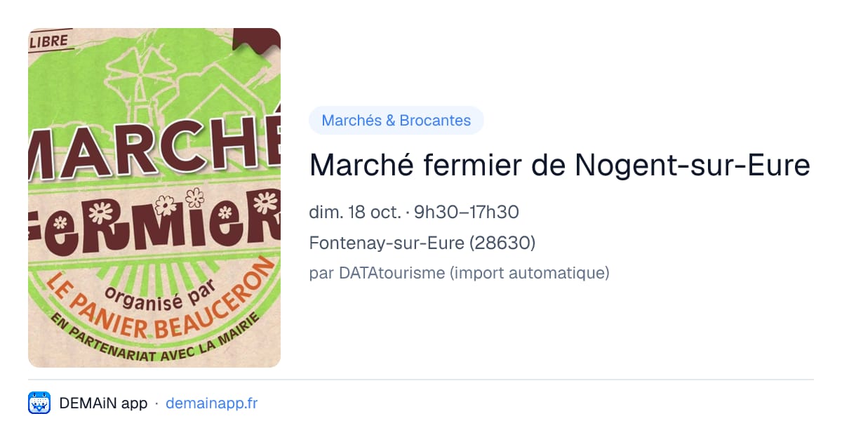 Marché fermier de Nogent-sur-Eure — Fontenay-sur-Eure