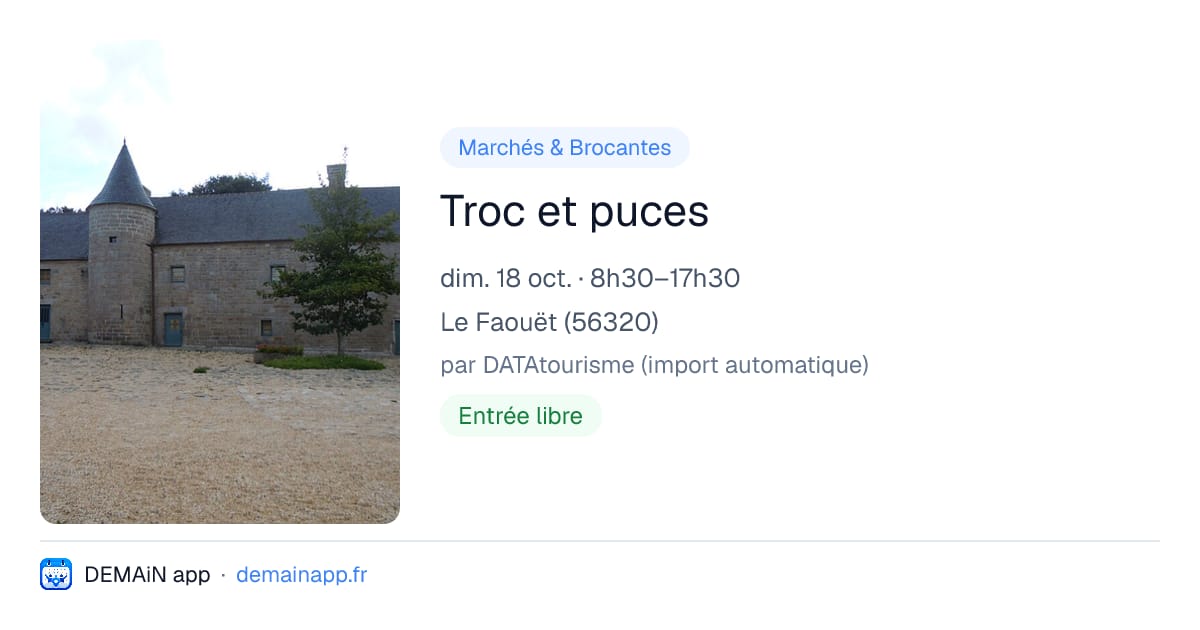 Troc et puces — Le Faouët