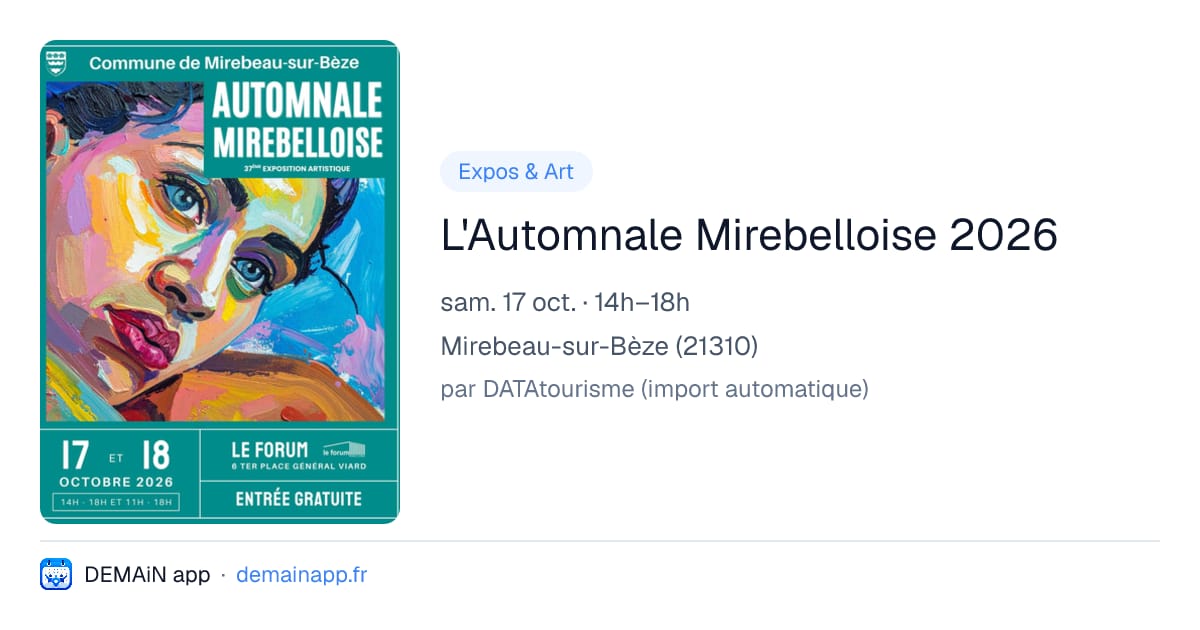 L'Automnale Mirebelloise 2026 — Mirebeau-sur-Bèze