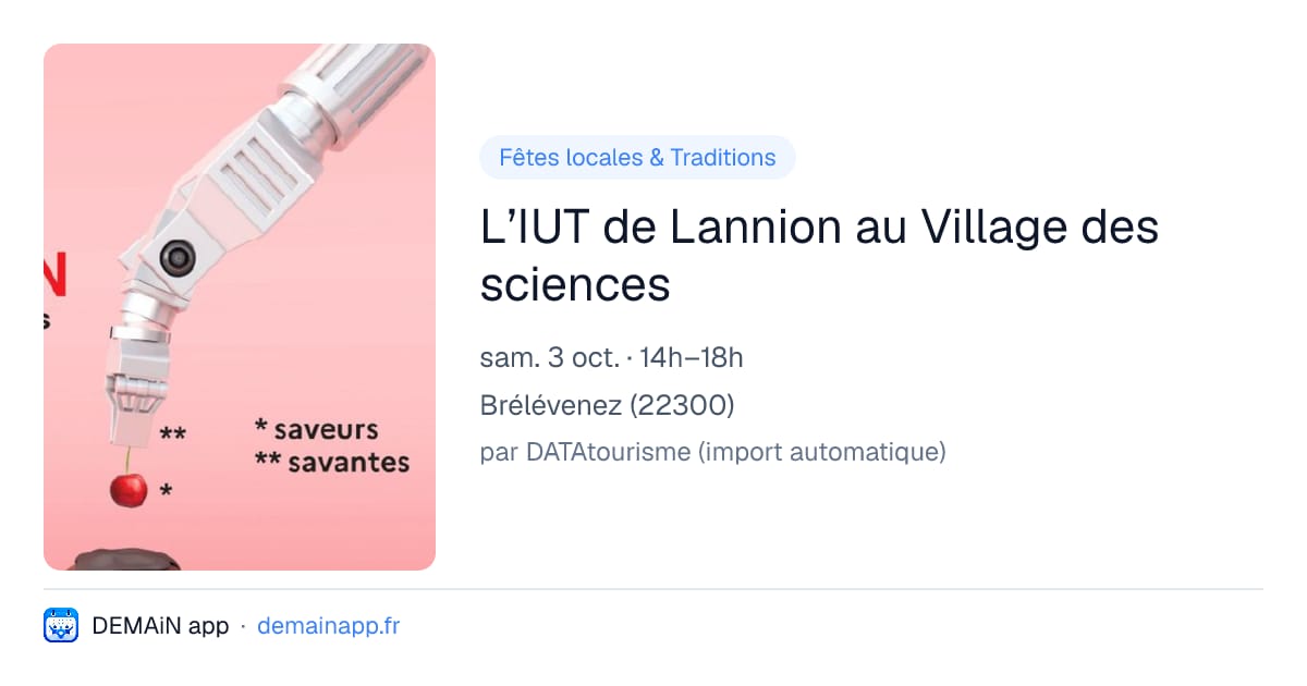 L’IUT de Lannion au Village des sciences — Brélévenez