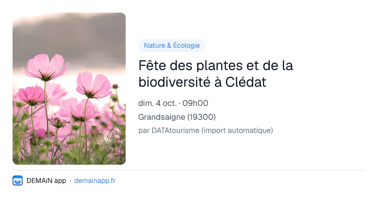 Fête des plantes et de la biodiversité à Clédat — Grandsaigne