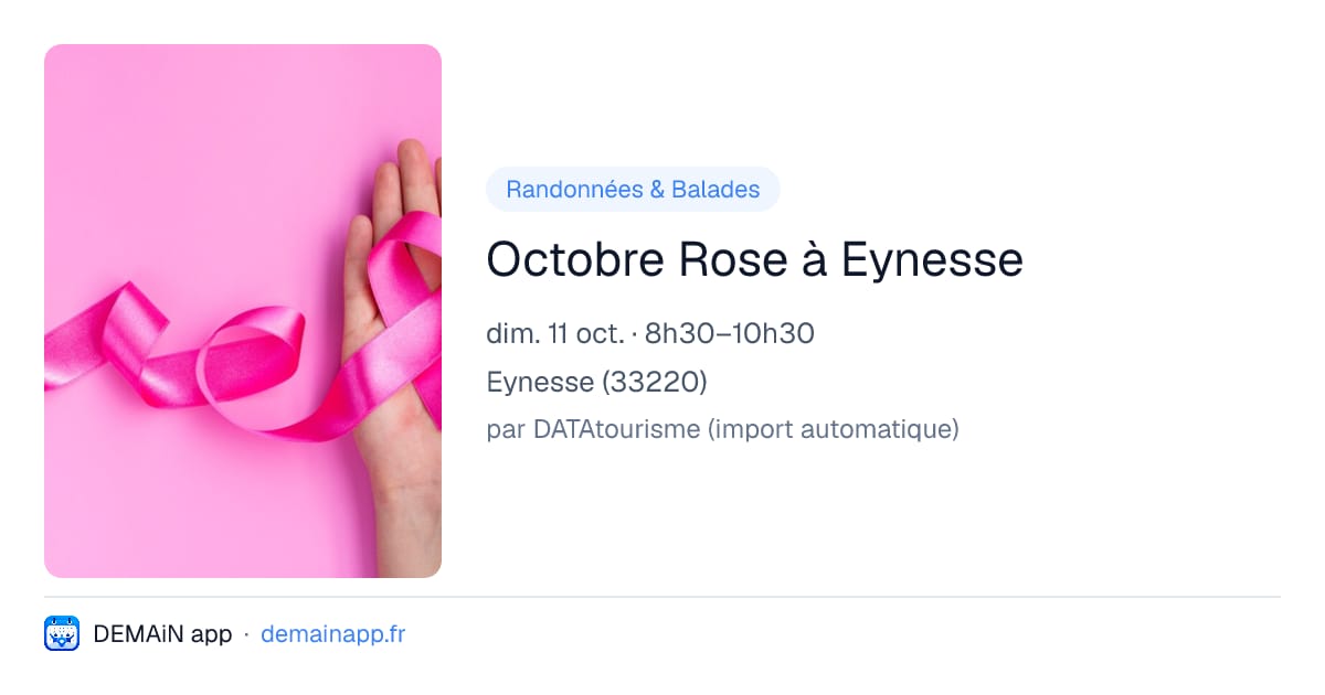 Octobre Rose à Eynesse — Eynesse