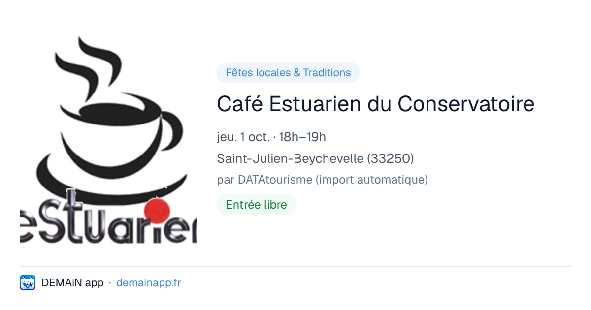 Café Estuarien du Conservatoire — Saint-Julien-Beychevelle