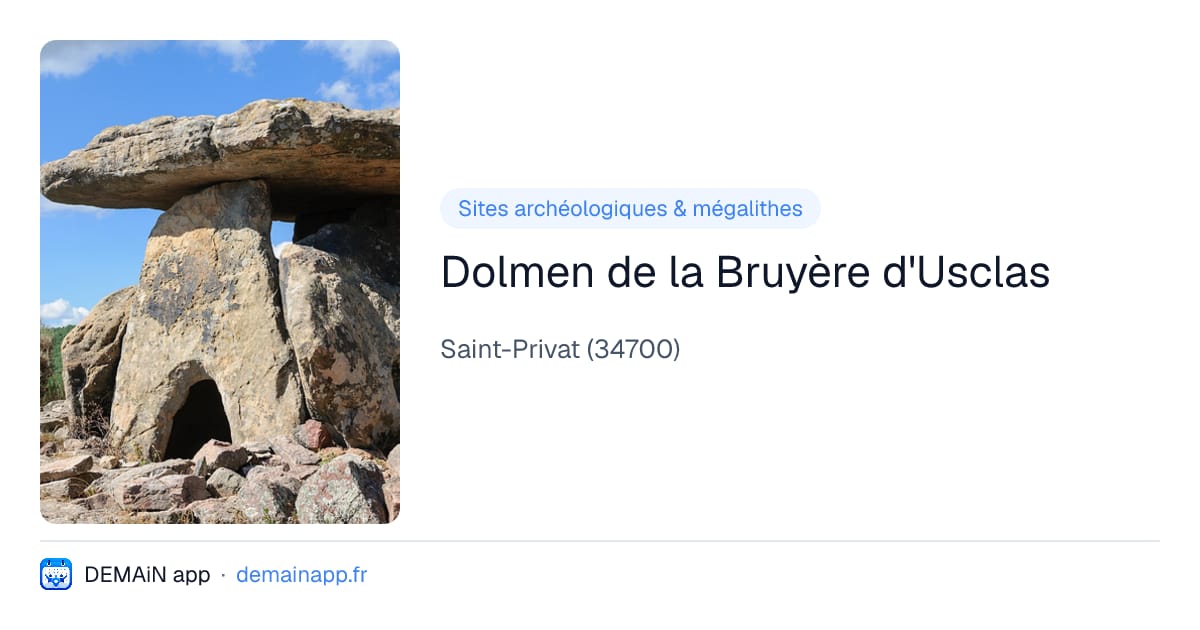 Dolmen de la Bruyère d'Usclas — Saint-Privat