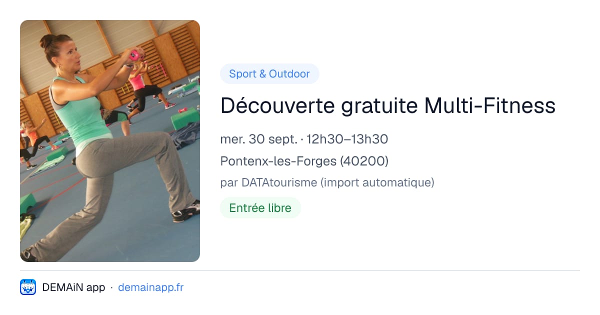Découverte gratuite Multi-Fitness — Pontenx-les-Forges