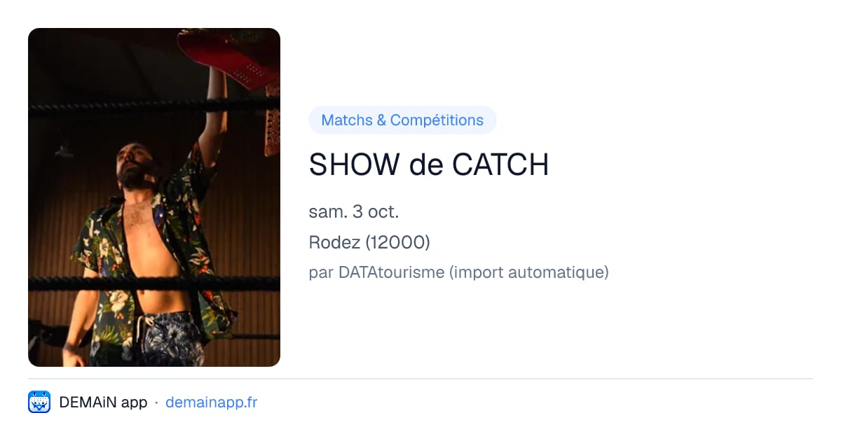 SHOW de CATCH — Rodez