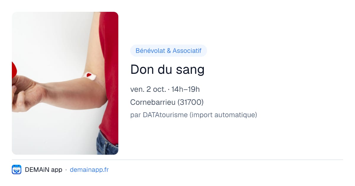 Don du sang — Cornebarrieu