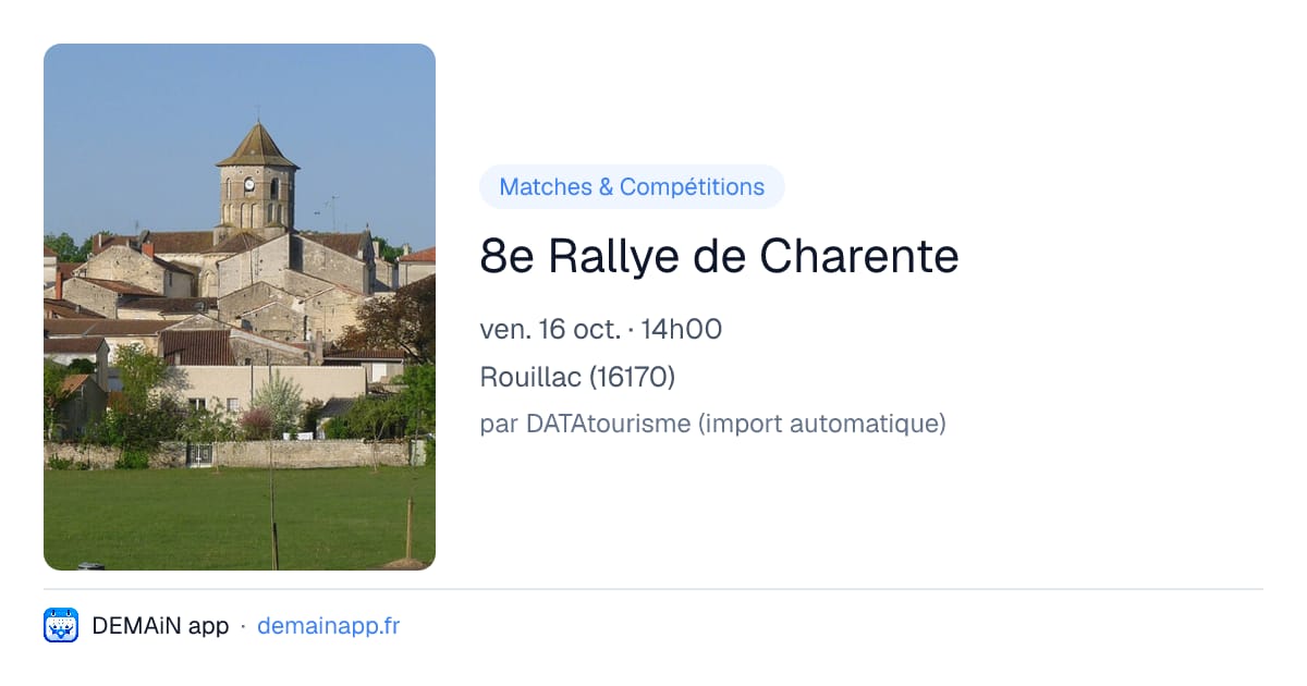 8e Rallye de Charente — Rouillac