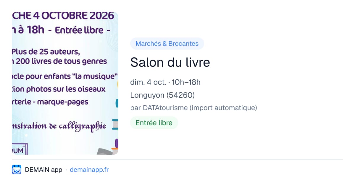 Salon du livre — Longuyon