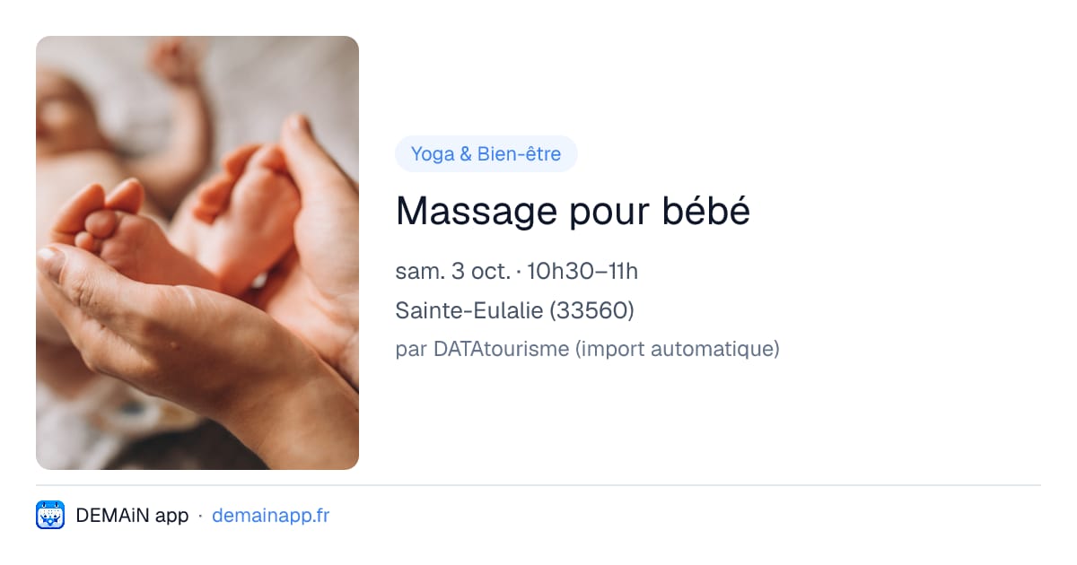 Massage pour bébé — Sainte-Eulalie