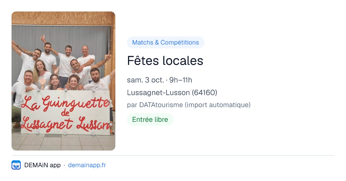 Fêtes locales — Lussagnet-Lusson