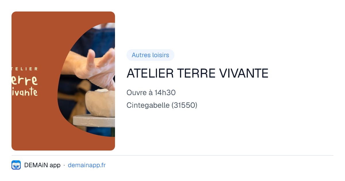 ATELIER TERRE VIVANTE — Cintegabelle