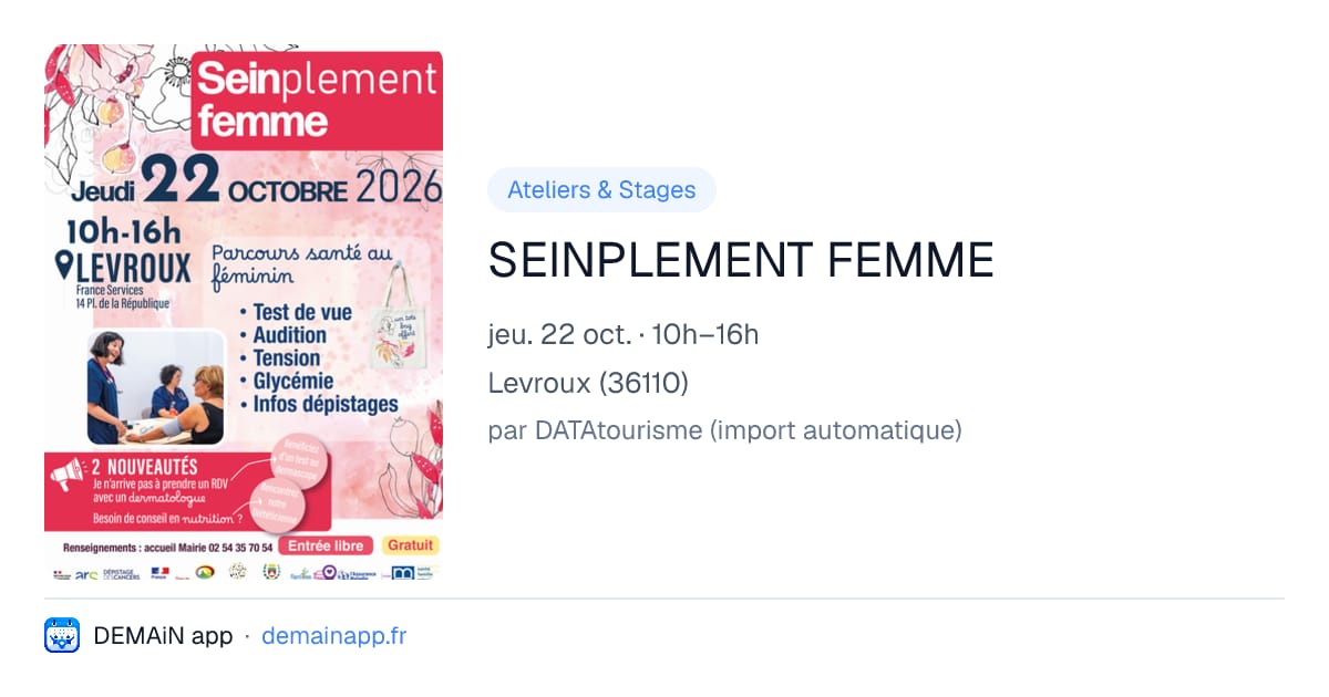 SEINPLEMENT FEMME — Levroux