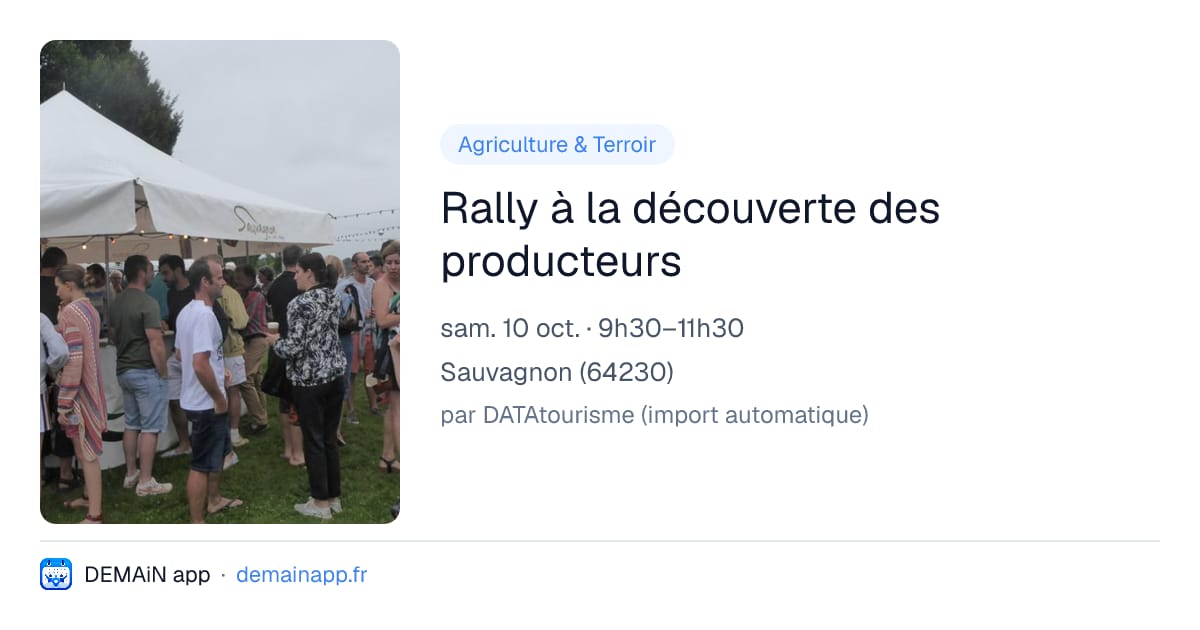 Rally à la découverte des producteurs — Sauvagnon