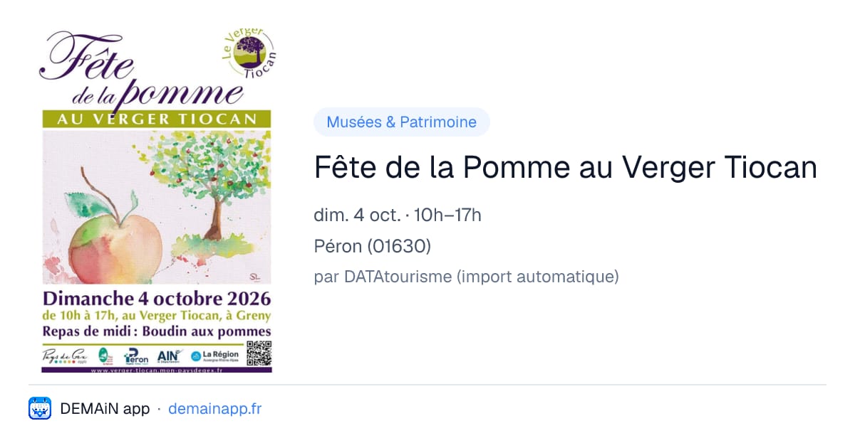 Fête de la Pomme au Verger Tiocan — Péron