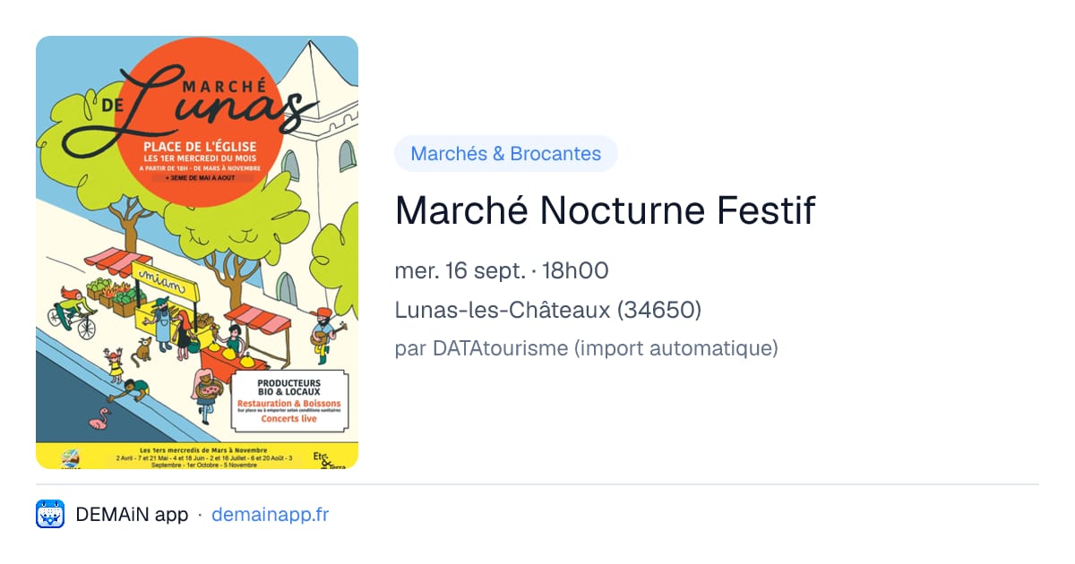 Marché Nocturne Festif — Lunas-les-Châteaux