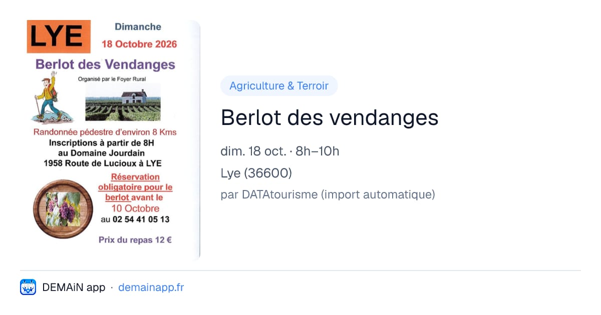 Berlot des vendanges — Lye