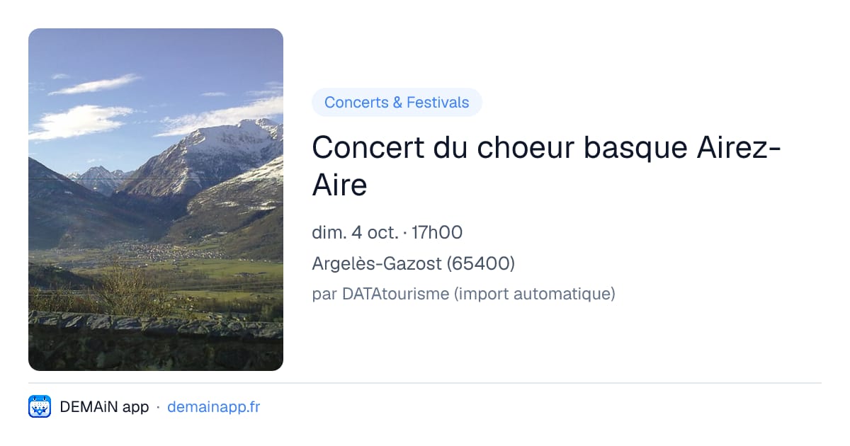 Concert du choeur basque Airez-Aire — Argelès-Gazost