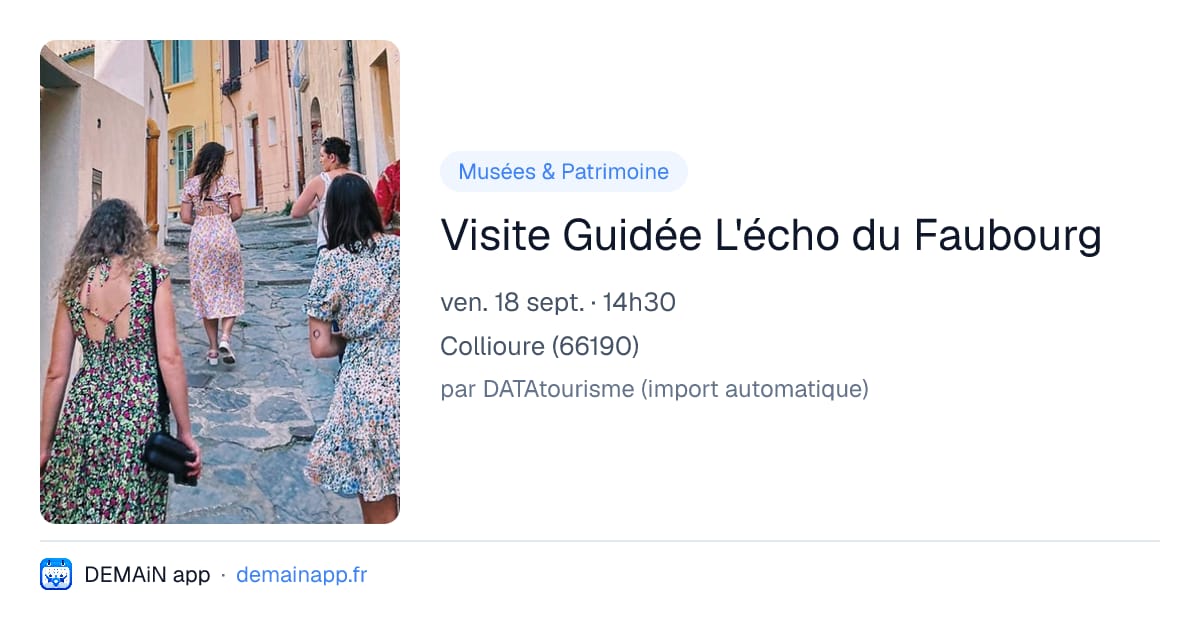 Visite Guidée L'écho du Faubourg — Collioure