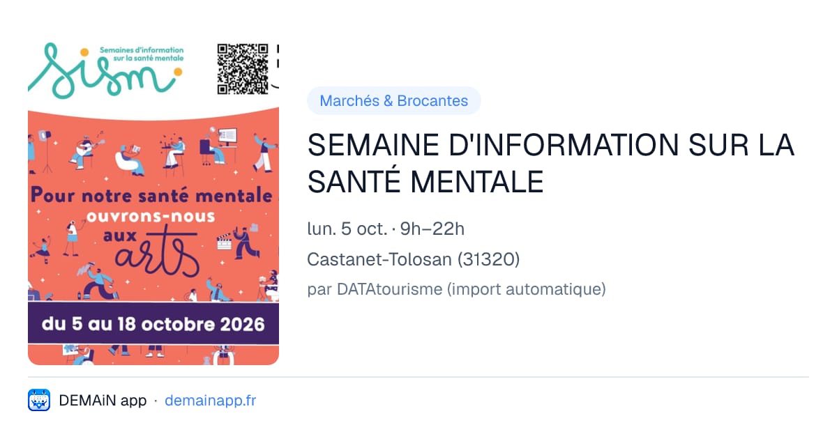 SEMAINE D'INFORMATION SUR LA SANTÉ MENTALE — Castanet-Tolosan