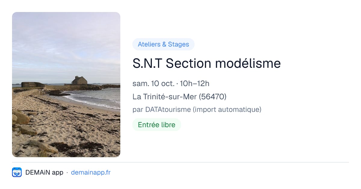 S.N.T Section modélisme — La Trinité-sur-Mer