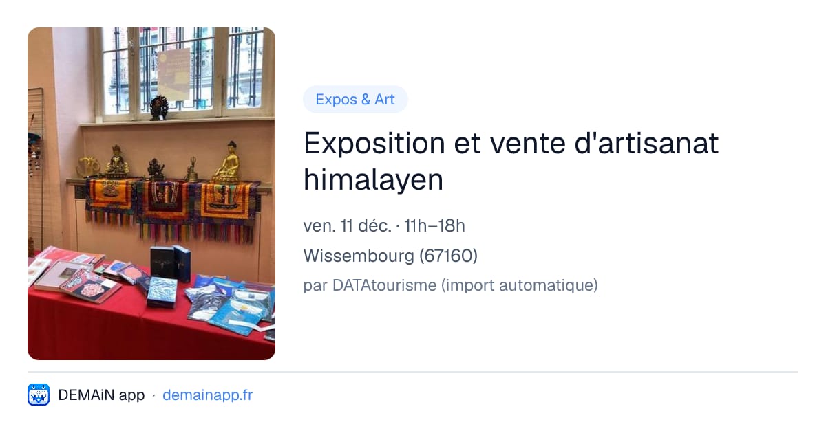 Exposition et vente d'artisanat himalayen — Wissembourg