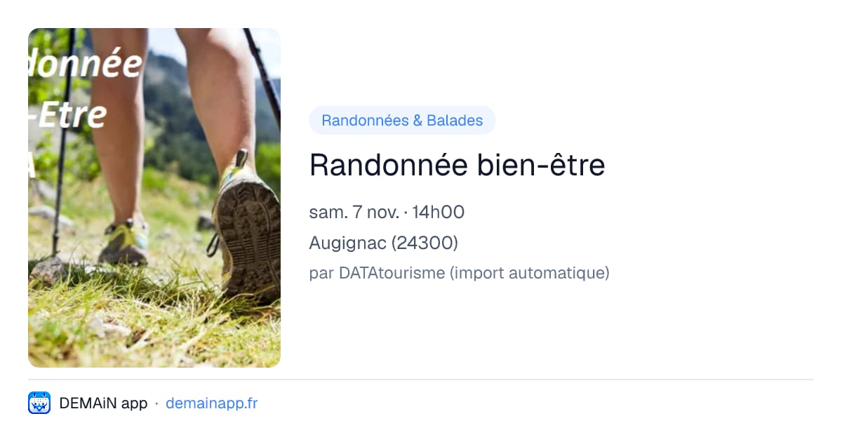 Randonnée bien-être — Augignac