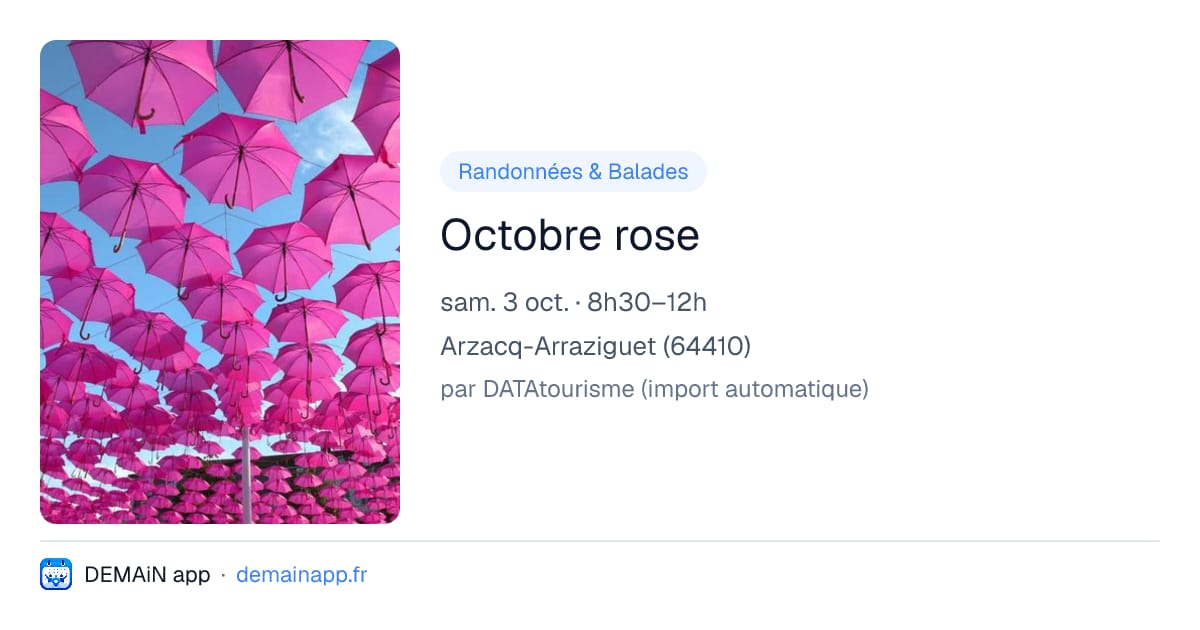 Octobre rose — Arzacq-Arraziguet