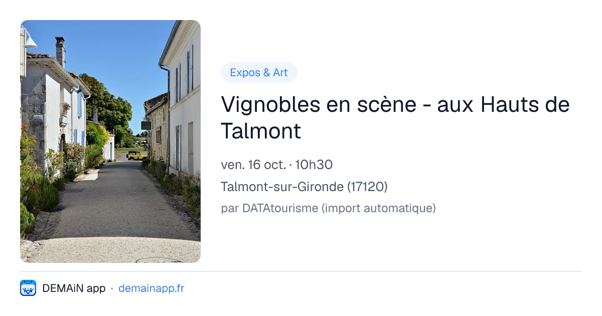Vignobles en scène - aux Hauts de Talmont — Talmont-sur-Gironde