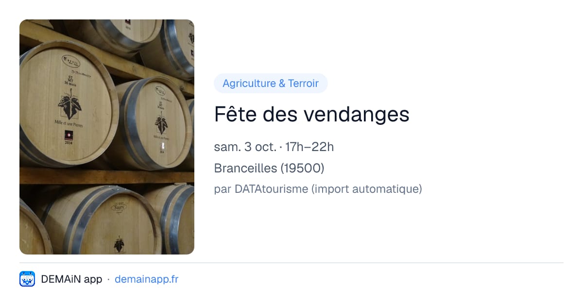 Fête des vendanges — Branceilles