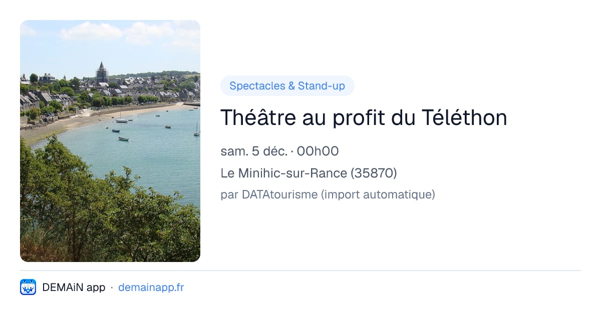 Théâtre au profit du Téléthon — Le Minihic-sur-Rance