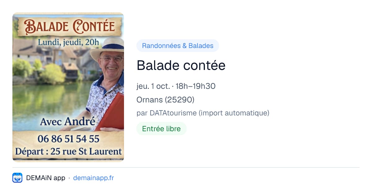 Balade contée — Ornans