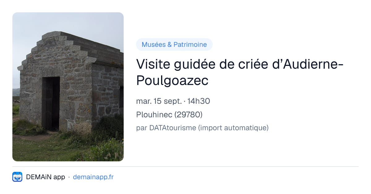 Visite guidée de criée d’Audierne-Poulgoazec — Plouhinec