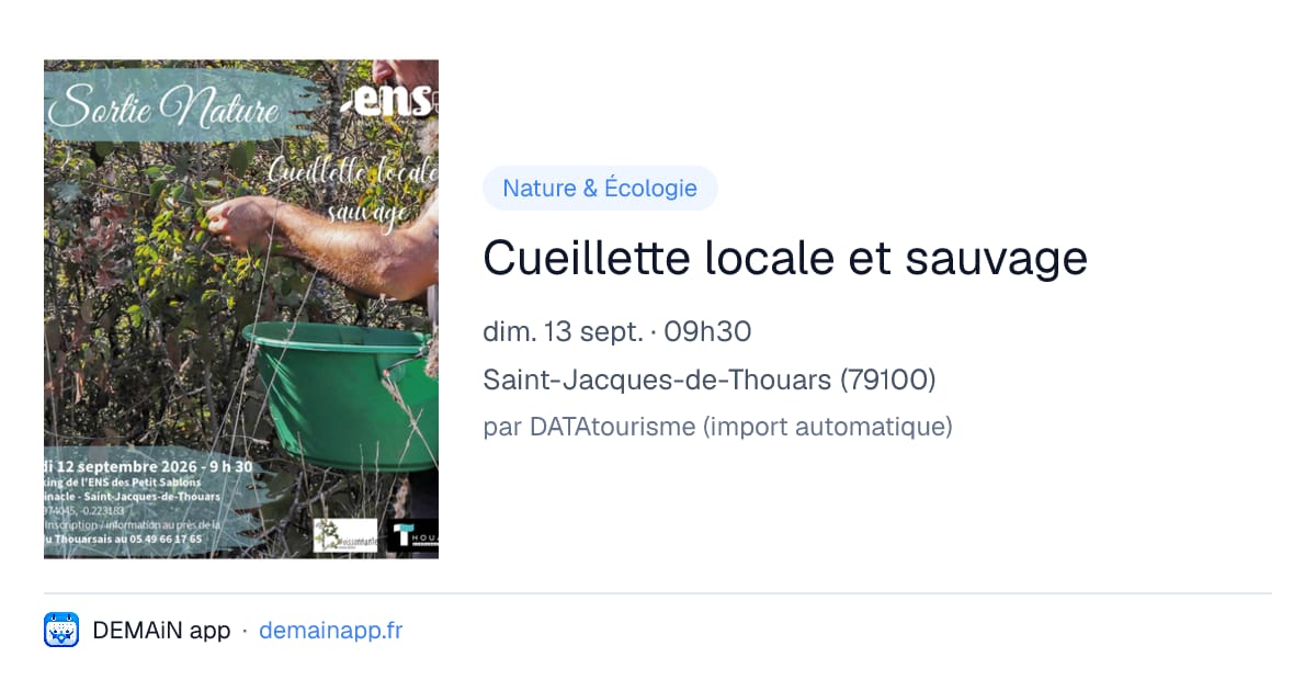 Cueillette locale et sauvage — Saint-Jacques-de-Thouars