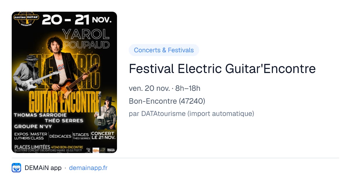 Festival Electric Guitar'Encontre — Bon-Encontre