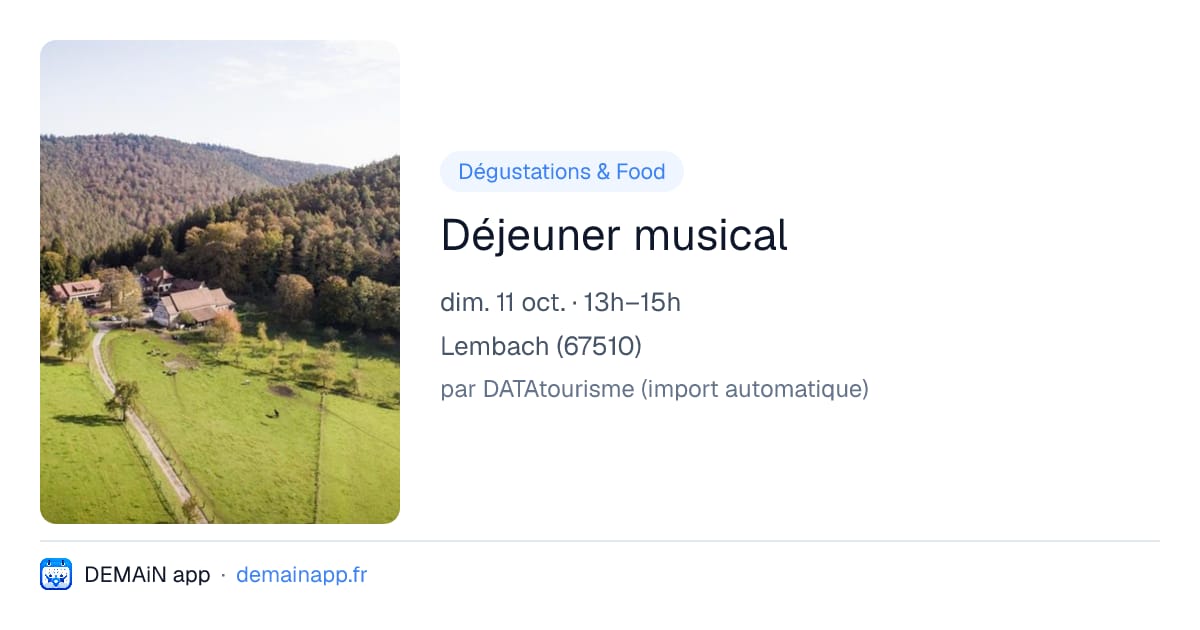Déjeuner musical — Lembach