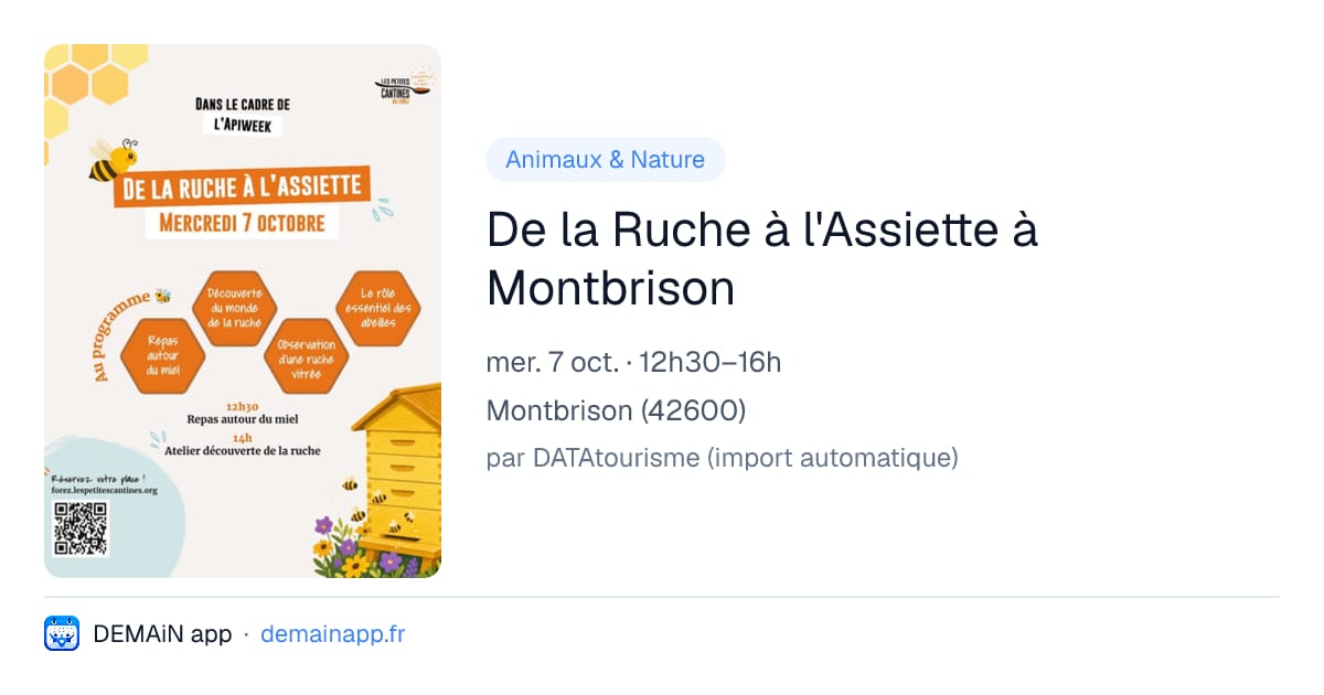 De la Ruche à l'Assiette à Montbrison — Montbrison